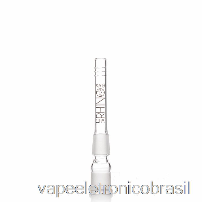 Vape Recarregável White Rhino 19/19 Vidro Downstem 4 Polegadas